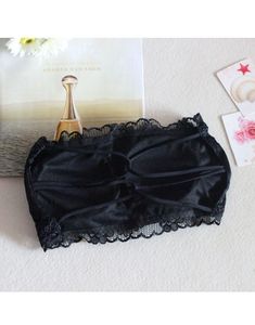 Lace Bandeau Tube Top (Black)