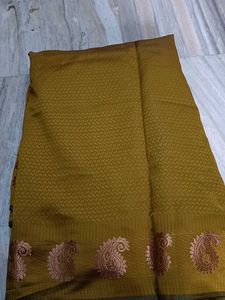 Elegant Mustard Brown Saree