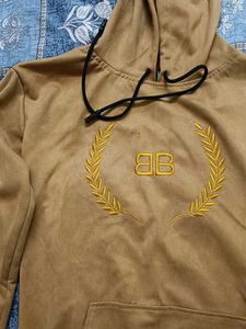 Brown Graphic Print Hoodie