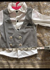 Infant Party Wear Set With Attached Waistcoat