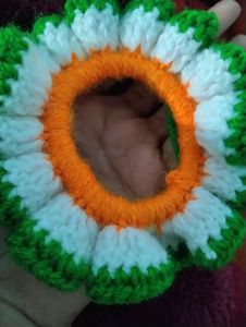 Handmade Tricolour scrunchies