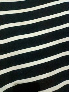 White Black Woolen Long Stylish Top