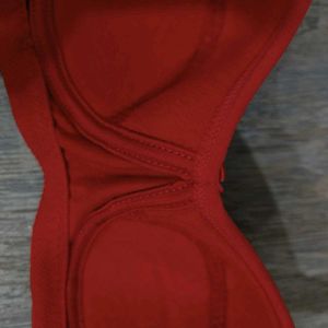Red Padded Bra
