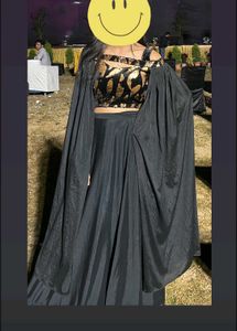 Elegant Black Skirt Set