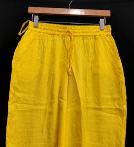Women Yellow Kurti Set |  Length 47 Of Kurta
