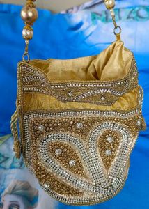 Golden Embellished Potli