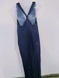 NAVI BLUE SILK JUMPSUIT