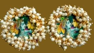 Handmade Radhe Krishna Earrings With Loreal