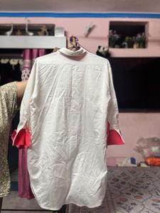 White &amp; Red Shirt