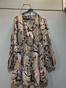 Paisley Print Mini Dress