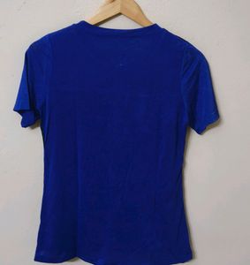 Trendy Blue Shinny Top For Women