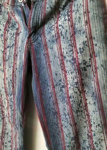Striped Denim Jeans