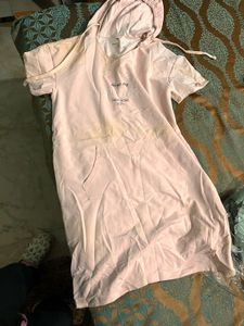 Pink Hoodie Dress