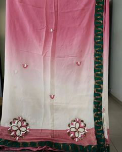 Pure Georgette Ombre Saree