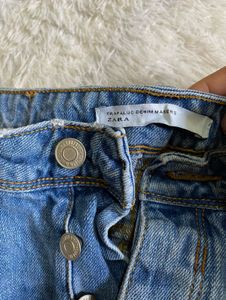 ZARA Denim Button Fly Shorts