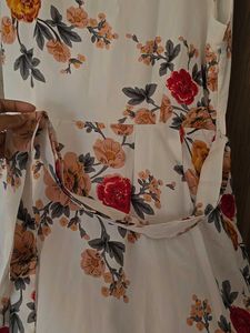 Tokyo Talkies Floral White Frock