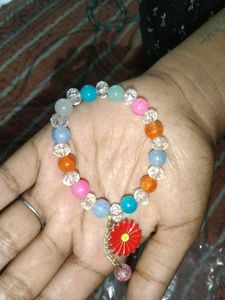Hand Bracelet With Flower Charming