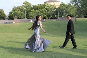 Prewedding Gown Silver Colour