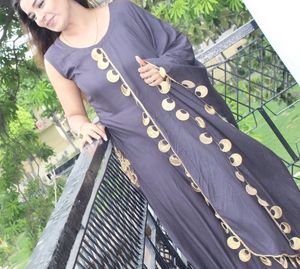 Beautiful Grey Attached Dupatta