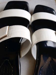 white beautiful formal wear slippers