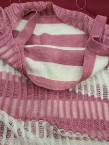 Pink Striped Top