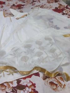 Beautiful  Pearls &amp; Embroidery Kurta With Duppatta