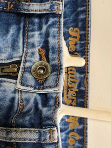 Denim Zip Front Skirt