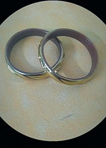 Glass Bangle In Golden Colour