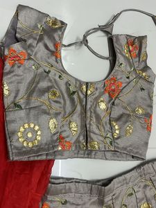 Gotapatti Grey Lehenga Set