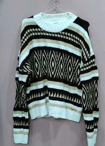 Patterned Knit Sweater