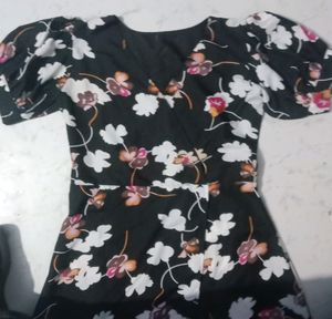 Floral Puffed Sleeve Dress