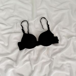 Black Padded Push Up Bra