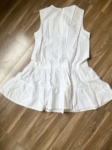 White Mini Flared Dress