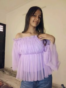Lavender Trendy Top For Women