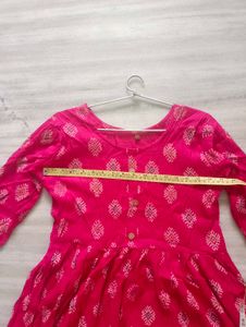 Pink Printed Kurta