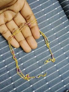 Golden Stone Beads Anklet