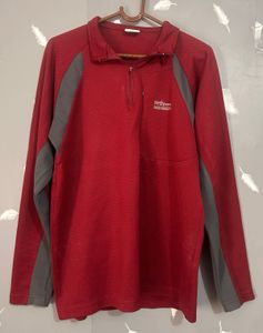 Red Long Sleeve Pullover Top