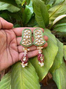 Hand Made Kundan Earrings