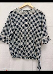 🇳🇿💫♥️ Imported Checkered Lace Top