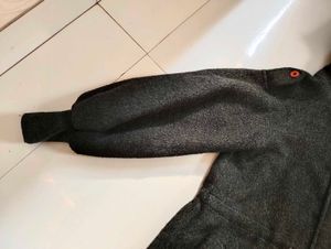 Hooded Wool Blend Coat