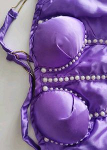 Corset Top Satin Lilac