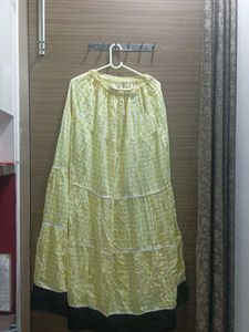 Yellow Checkered Skirt