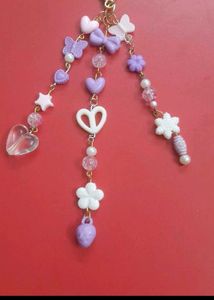 Cutesy Purple Multi Layer Keychain