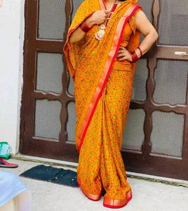 georgette sare with stiched blouse