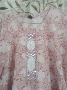Pink floral kurti
