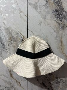 Straw Hat with Black Band
