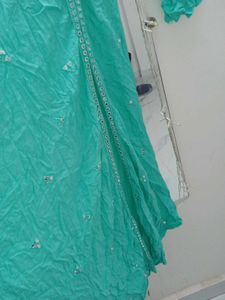 Teal Embroidered Frock