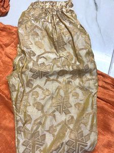 Orange Silk Salwar Kameez