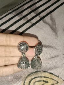 Silver Tone Statement Earrings