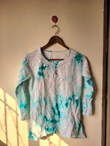 Tie Dye Blue Kurta (S)